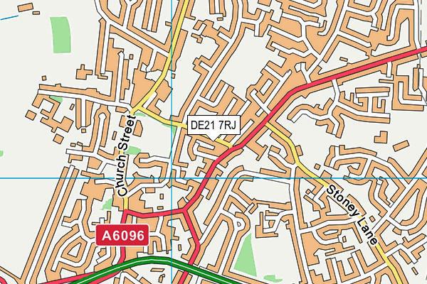 DE21 7RJ map - OS VectorMap District (Ordnance Survey)