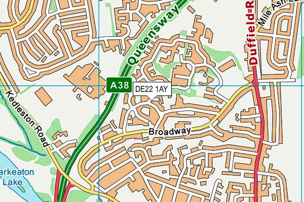 DE22 1AY map - OS VectorMap District (Ordnance Survey) DE22 1AY map - OS VectorMap District (Ordnance Survey)