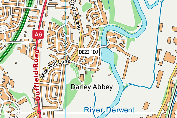 DE22 1DJ map - OS VectorMap District (Ordnance Survey) DE22 1DJ map - OS VectorMap District (Ordnance Survey)