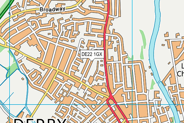 DE22 1GX map - OS VectorMap District (Ordnance Survey) DE22 1GX map - OS VectorMap District (Ordnance Survey)