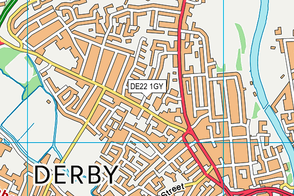 DE22 1GY map - OS VectorMap District (Ordnance Survey) DE22 1GY map - OS VectorMap District (Ordnance Survey)