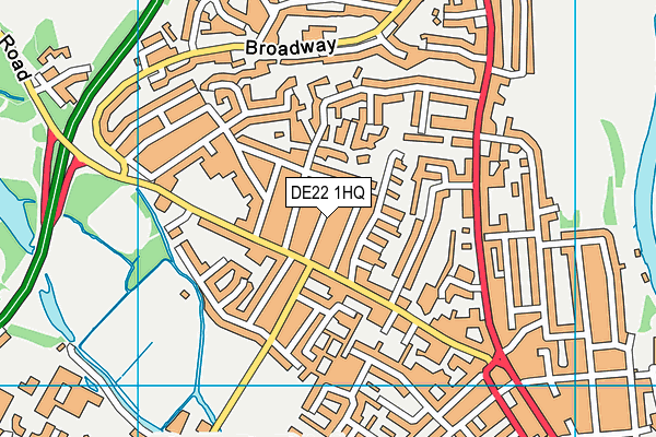 DE22 1HQ map - OS VectorMap District (Ordnance Survey) DE22 1HQ map - OS VectorMap District (Ordnance Survey)