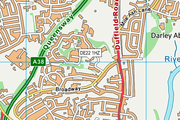 DE22 1HZ map - OS VectorMap District (Ordnance Survey) DE22 1HZ map - OS VectorMap District (Ordnance Survey)