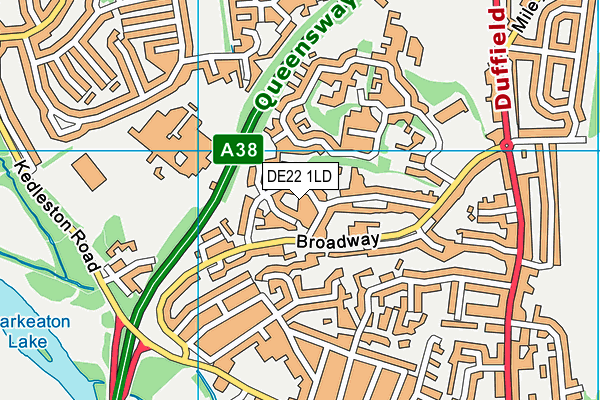 DE22 1LD map - OS VectorMap District (Ordnance Survey) DE22 1LD map - OS VectorMap District (Ordnance Survey)