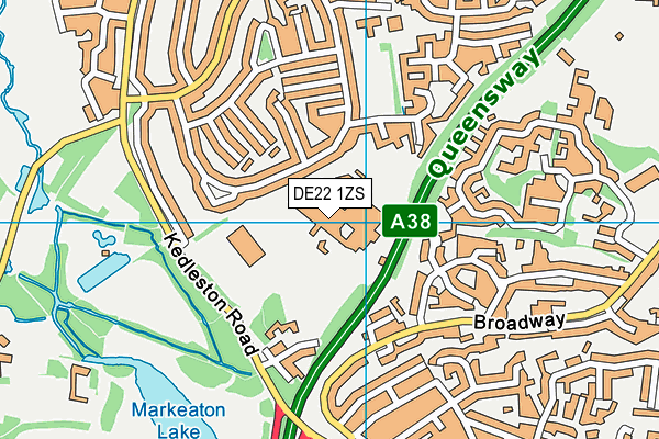 DE22 1ZS map - OS VectorMap District (Ordnance Survey) DE22 1ZS map - OS VectorMap District (Ordnance Survey)
