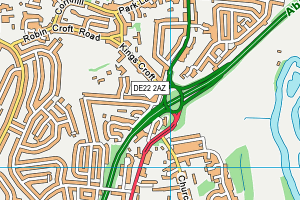 DE22 2AZ map - OS VectorMap District (Ordnance Survey) DE22 2AZ map - OS VectorMap District (Ordnance Survey)
