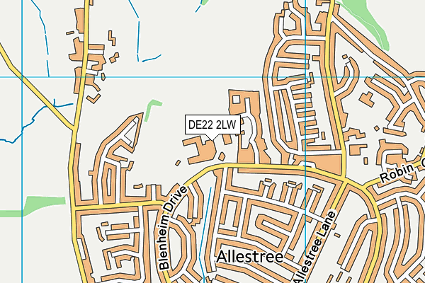 DE22 2LW map - OS VectorMap District (Ordnance Survey) DE22 2LW map - OS VectorMap District (Ordnance Survey)