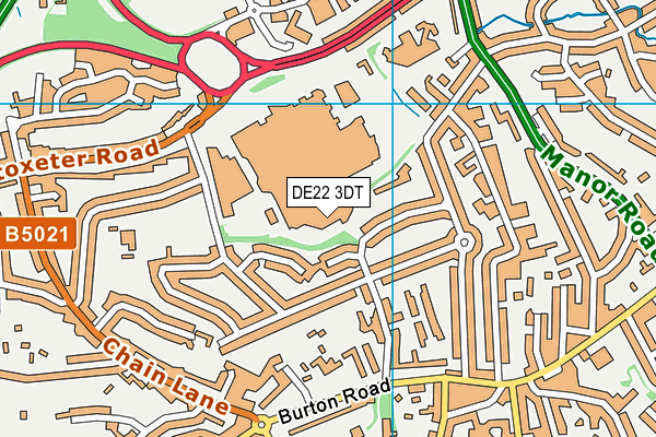 DE22 3DT map - OS VectorMap District (Ordnance Survey) DE22 3DT map - OS VectorMap District (Ordnance Survey)