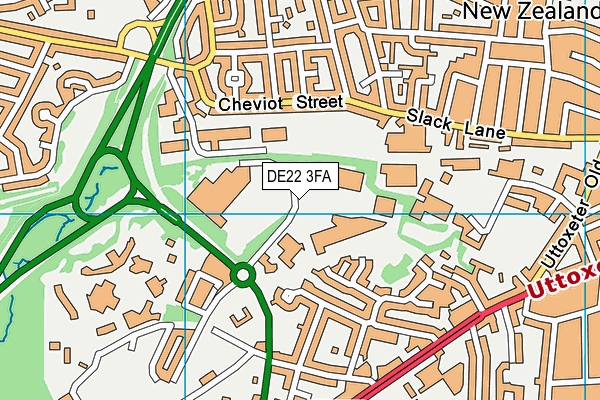 DE22 3FA map - OS VectorMap District (Ordnance Survey) DE22 3FA map - OS VectorMap District (Ordnance Survey)