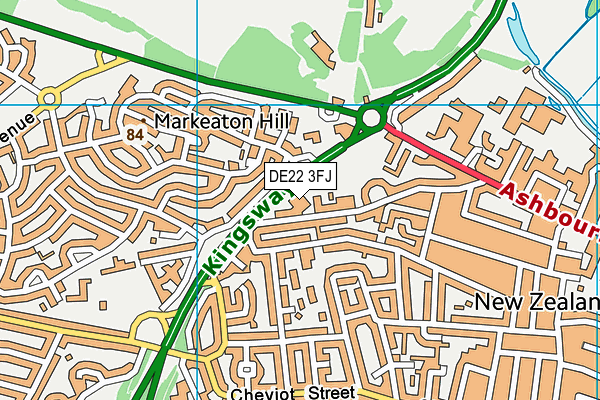 DE22 3FJ map - OS VectorMap District (Ordnance Survey) DE22 3FJ map - OS VectorMap District (Ordnance Survey)