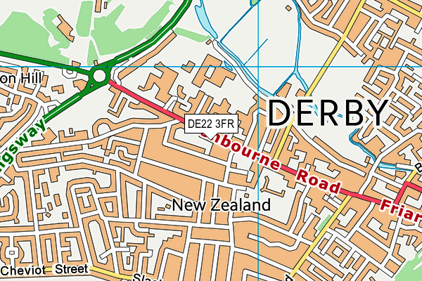 DE22 3FR map - OS VectorMap District (Ordnance Survey) DE22 3FR map - OS VectorMap District (Ordnance Survey)