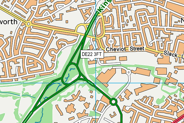 DE22 3FT map - OS VectorMap District (Ordnance Survey) DE22 3FT map - OS VectorMap District (Ordnance Survey)