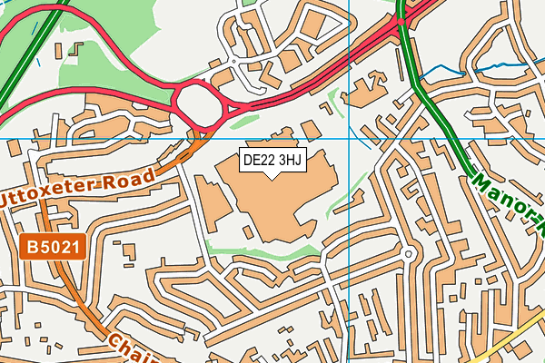 DE22 3HJ map - OS VectorMap District (Ordnance Survey) DE22 3HJ map - OS VectorMap District (Ordnance Survey)