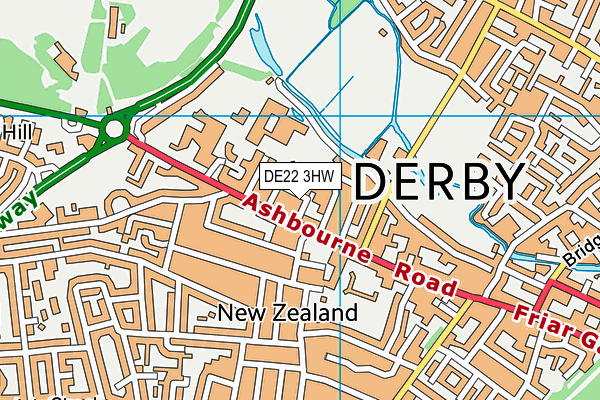DE22 3HW map - OS VectorMap District (Ordnance Survey) DE22 3HW map - OS VectorMap District (Ordnance Survey)