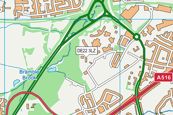 DE22 3LZ map - OS VectorMap District (Ordnance Survey) DE22 3LZ map - OS VectorMap District (Ordnance Survey)