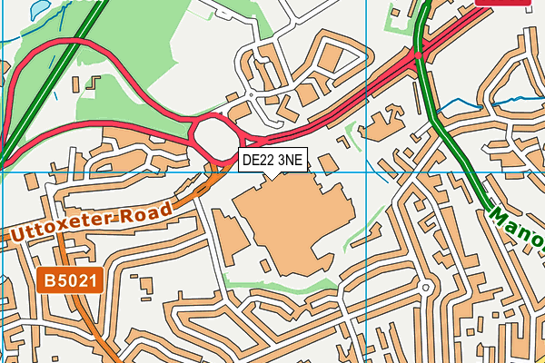 DE22 3NE map - OS VectorMap District (Ordnance Survey) DE22 3NE map - OS VectorMap District (Ordnance Survey)