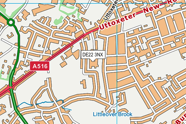 DE22 3NX map - OS VectorMap District (Ordnance Survey) DE22 3NX map - OS VectorMap District (Ordnance Survey)