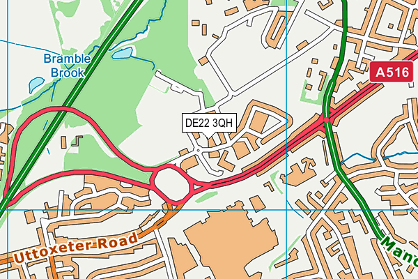 DE22 3QH map - OS VectorMap District (Ordnance Survey) DE22 3QH map - OS VectorMap District (Ordnance Survey)
