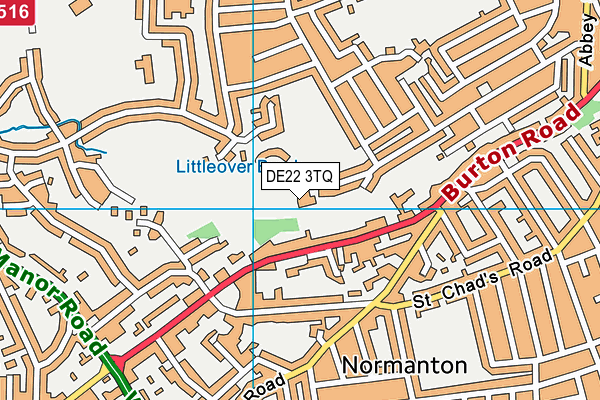 DE22 3TQ map - OS VectorMap District (Ordnance Survey) DE22 3TQ map - OS VectorMap District (Ordnance Survey)