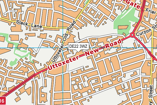 DE22 3WZ map - OS VectorMap District (Ordnance Survey) DE22 3WZ map - OS VectorMap District (Ordnance Survey)