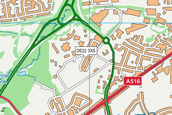 DE22 3XS map - OS VectorMap District (Ordnance Survey) DE22 3XS map - OS VectorMap District (Ordnance Survey)
