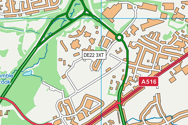 DE22 3XT map - OS VectorMap District (Ordnance Survey) DE22 3XT map - OS VectorMap District (Ordnance Survey)