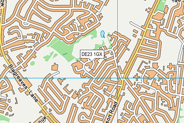 DE23 1GX map - OS VectorMap District (Ordnance Survey) DE23 1GX map - OS VectorMap District (Ordnance Survey)