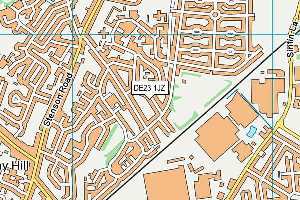 DE23 1JZ map - OS VectorMap District (Ordnance Survey) DE23 1JZ map - OS VectorMap District (Ordnance Survey)
