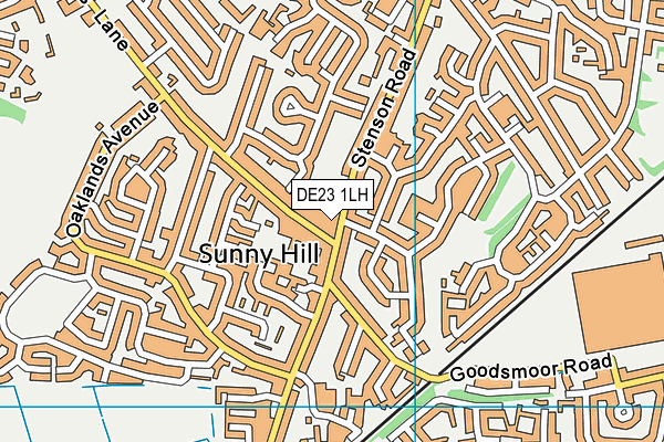 DE23 1LH map - OS VectorMap District (Ordnance Survey) DE23 1LH map - OS VectorMap District (Ordnance Survey)