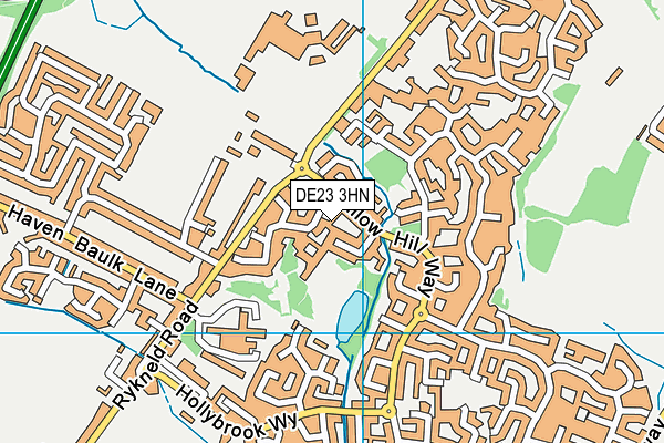 DE23 3HN map - OS VectorMap District (Ordnance Survey) DE23 3HN map - OS VectorMap District (Ordnance Survey)
