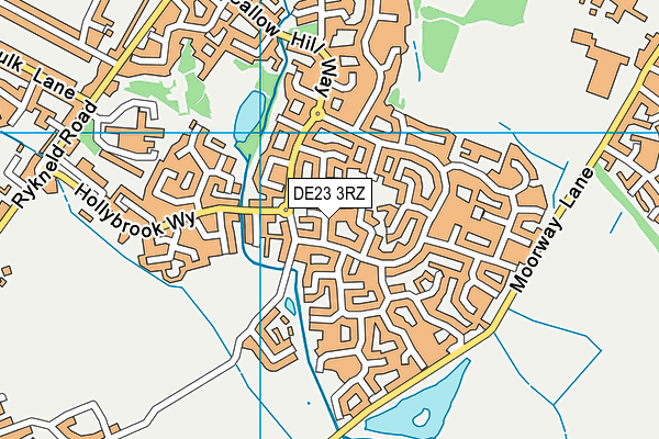 DE23 3RZ map - OS VectorMap District (Ordnance Survey) DE23 3RZ map - OS VectorMap District (Ordnance Survey)