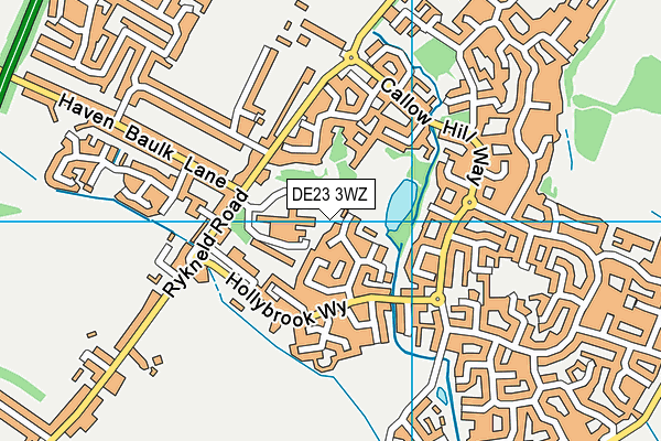 DE23 3WZ map - OS VectorMap District (Ordnance Survey) DE23 3WZ map - OS VectorMap District (Ordnance Survey)