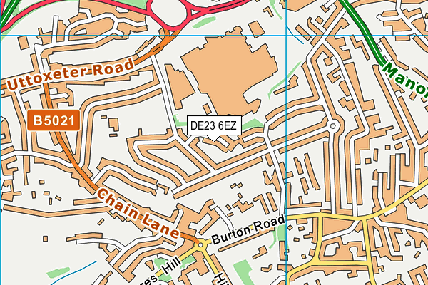 DE23 6EZ map - OS VectorMap District (Ordnance Survey) DE23 6EZ map - OS VectorMap District (Ordnance Survey)