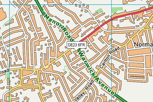 DE23 6FR map - OS VectorMap District (Ordnance Survey) DE23 6FR map - OS VectorMap District (Ordnance Survey)