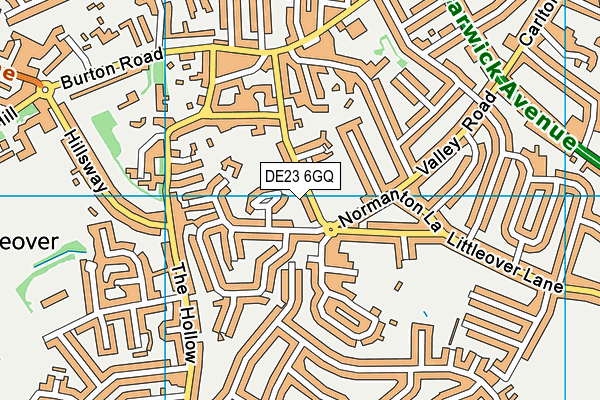 DE23 6GQ map - OS VectorMap District (Ordnance Survey) DE23 6GQ map - OS VectorMap District (Ordnance Survey)