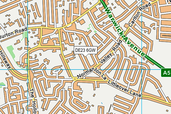 DE23 6GW map - OS VectorMap District (Ordnance Survey) DE23 6GW map - OS VectorMap District (Ordnance Survey)