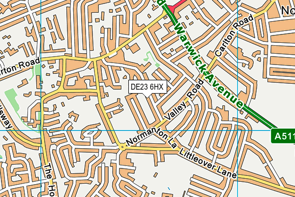 DE23 6HX map - OS VectorMap District (Ordnance Survey) DE23 6HX map - OS VectorMap District (Ordnance Survey)