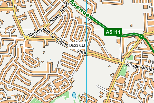 DE23 6JJ map - OS VectorMap District (Ordnance Survey)