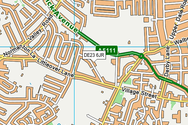 DE23 6JR map - OS VectorMap District (Ordnance Survey)