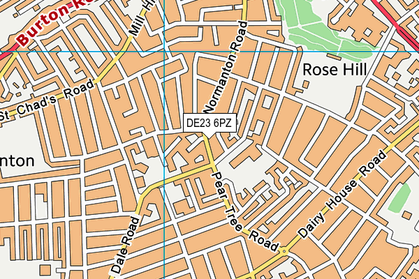 DE23 6PZ map - OS VectorMap District (Ordnance Survey) DE23 6PZ map - OS VectorMap District (Ordnance Survey)