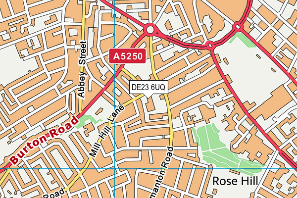 DE23 6UQ map - OS VectorMap District (Ordnance Survey)