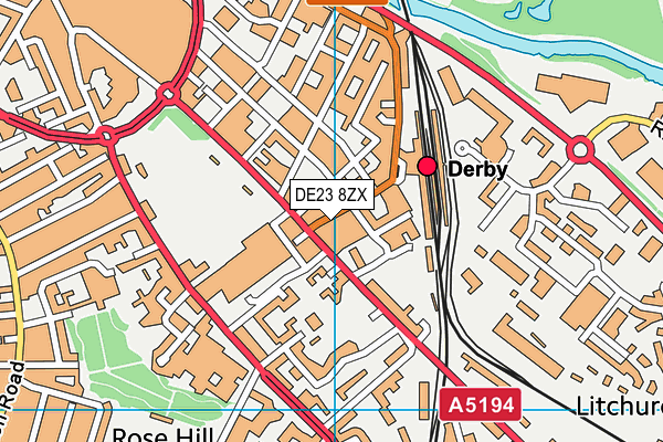 DE23 8ZX map - OS VectorMap District (Ordnance Survey) DE23 8ZX map - OS VectorMap District (Ordnance Survey)