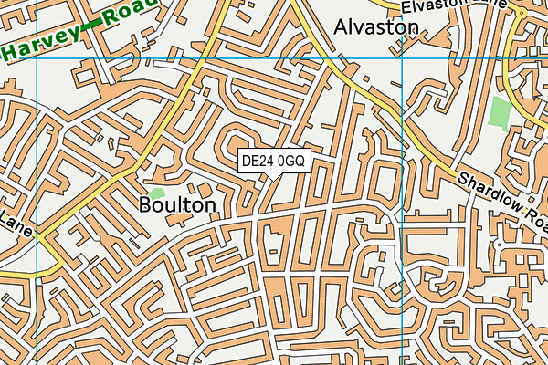 DE24 0GQ map - OS VectorMap District (Ordnance Survey)