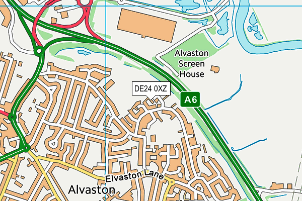 DE24 0XZ map - OS VectorMap District (Ordnance Survey) DE24 0XZ map - OS VectorMap District (Ordnance Survey)
