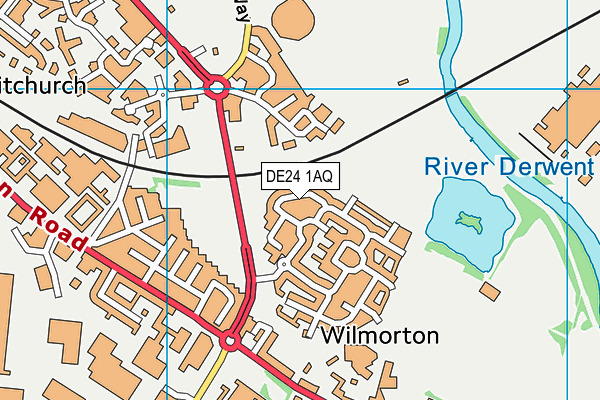 DE24 1AQ map - OS VectorMap District (Ordnance Survey)