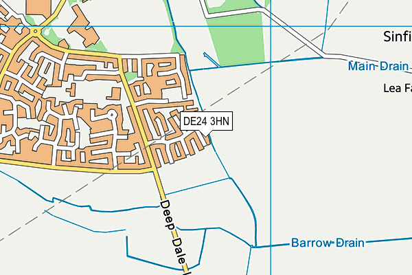 DE24 3HN map - OS VectorMap District (Ordnance Survey) DE24 3HN map - OS VectorMap District (Ordnance Survey)