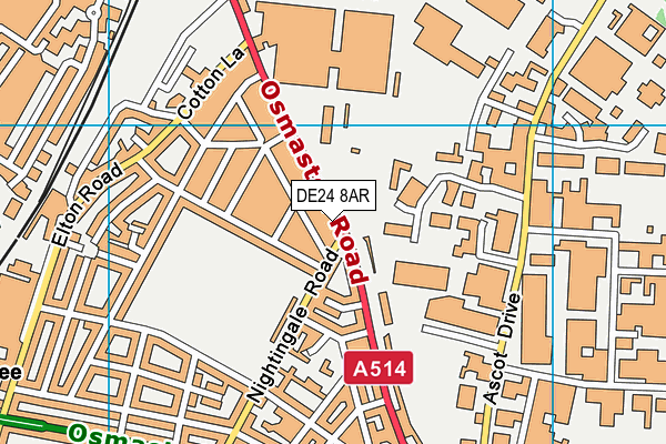 DE24 8AR map - OS VectorMap District (Ordnance Survey)