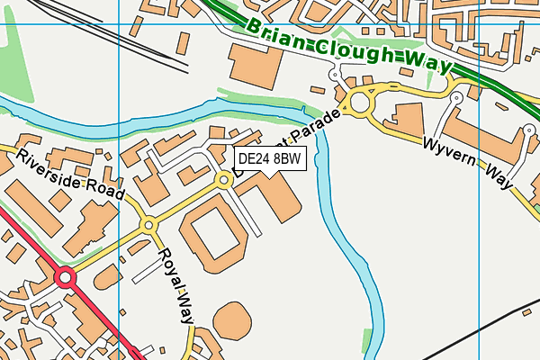 DE24 8BW map - OS VectorMap District (Ordnance Survey) DE24 8BW map - OS VectorMap District (Ordnance Survey)