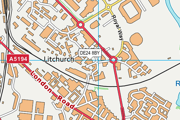 DE24 8BY map - OS VectorMap District (Ordnance Survey) DE24 8BY map - OS VectorMap District (Ordnance Survey)