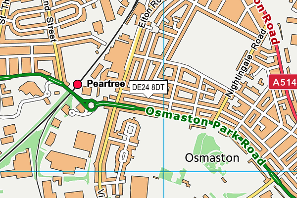 DE24 8DT map - OS VectorMap District (Ordnance Survey) DE24 8DT map - OS VectorMap District (Ordnance Survey)
